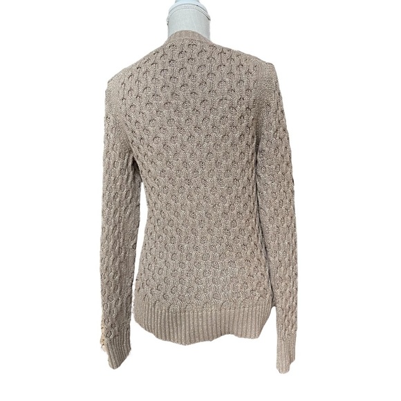 J.‎ Crew Goal Shimmery Chunky Knit Crewneck Pullover Sweater Size: M - Picture 3 of 8